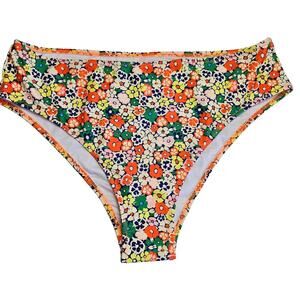 NWOT Beachsissi‎ Retro Floral Bikini Bottoms XL Orange Blue Pink NEW